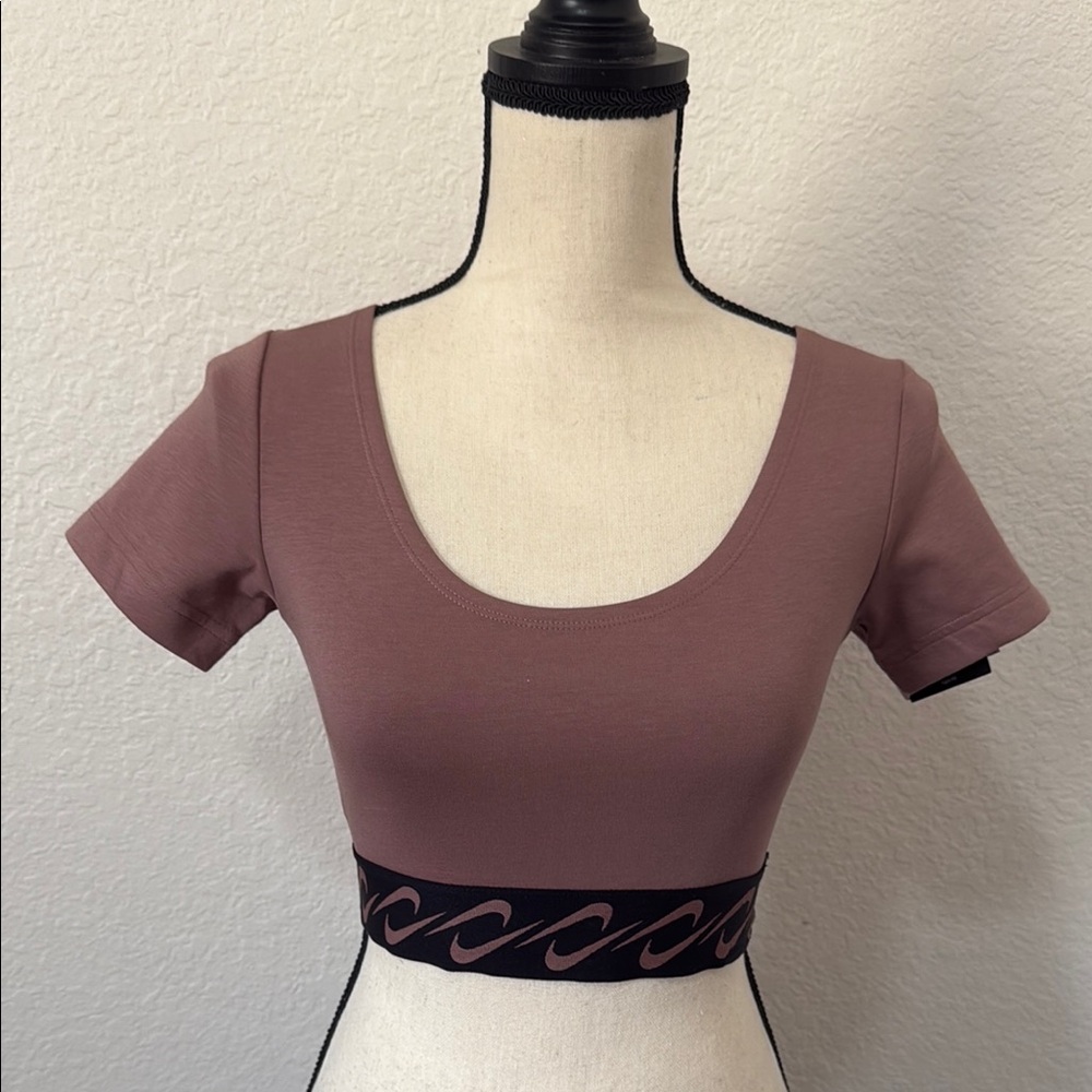 Nike Pink Crop Top with Scoop Neckline